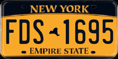 NY license plate FDS1695