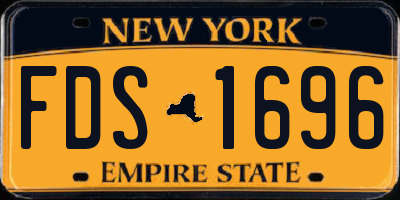 NY license plate FDS1696