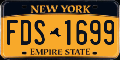 NY license plate FDS1699