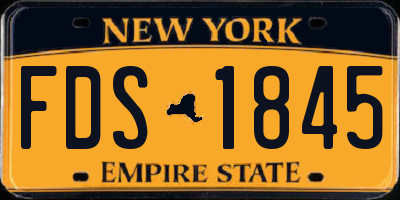 NY license plate FDS1845