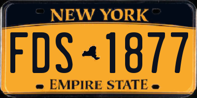 NY license plate FDS1877