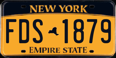 NY license plate FDS1879