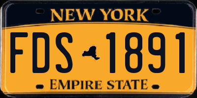 NY license plate FDS1891