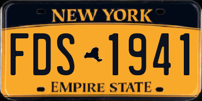 NY license plate FDS1941