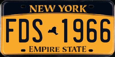 NY license plate FDS1966