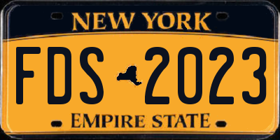 NY license plate FDS2023