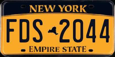 NY license plate FDS2044
