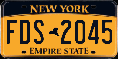 NY license plate FDS2045