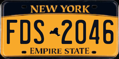 NY license plate FDS2046