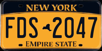 NY license plate FDS2047