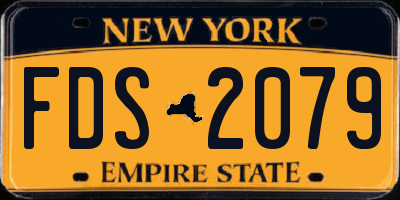 NY license plate FDS2079