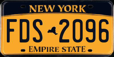 NY license plate FDS2096