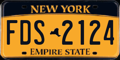 NY license plate FDS2124