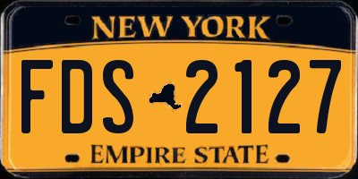NY license plate FDS2127