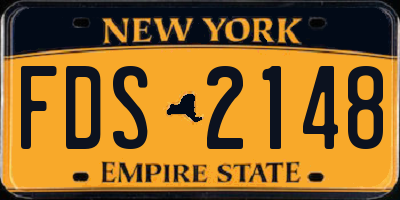 NY license plate FDS2148