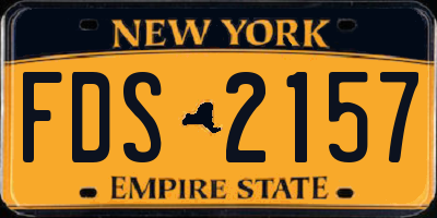 NY license plate FDS2157