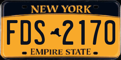 NY license plate FDS2170