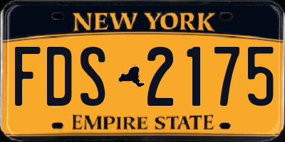 NY license plate FDS2175