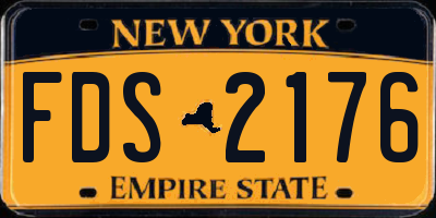 NY license plate FDS2176