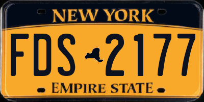 NY license plate FDS2177