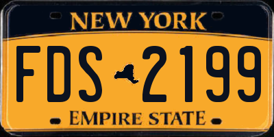 NY license plate FDS2199