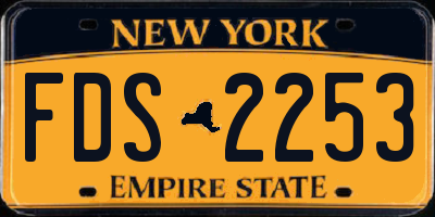 NY license plate FDS2253