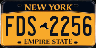 NY license plate FDS2256