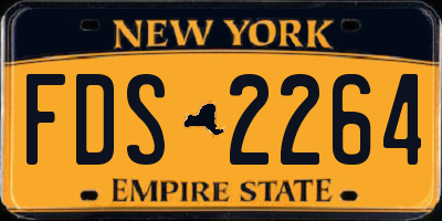 NY license plate FDS2264