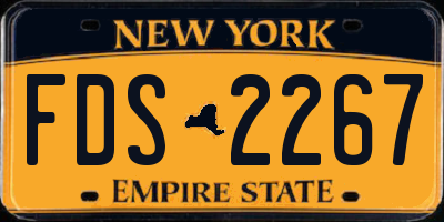 NY license plate FDS2267