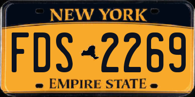 NY license plate FDS2269
