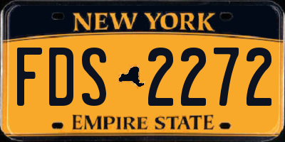 NY license plate FDS2272