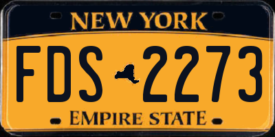 NY license plate FDS2273
