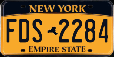 NY license plate FDS2284