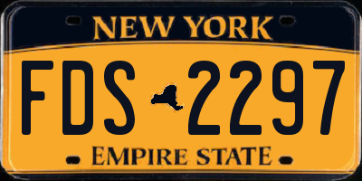 NY license plate FDS2297