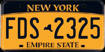 NY license plate FDS2325