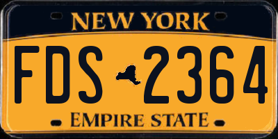NY license plate FDS2364