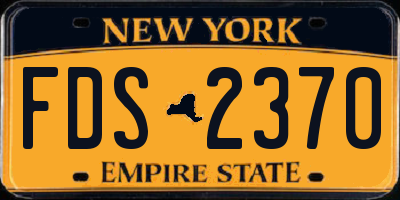 NY license plate FDS2370
