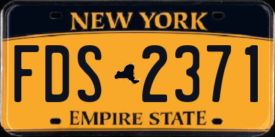NY license plate FDS2371