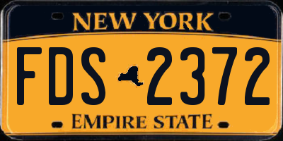 NY license plate FDS2372