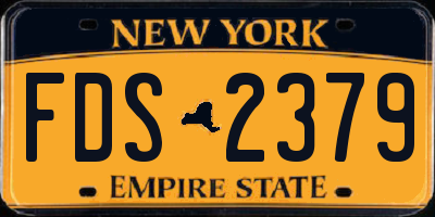 NY license plate FDS2379