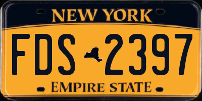 NY license plate FDS2397