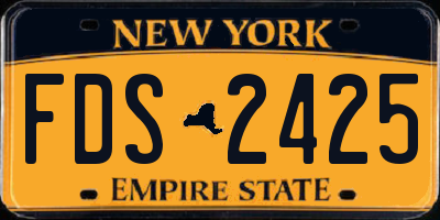 NY license plate FDS2425