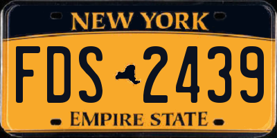 NY license plate FDS2439