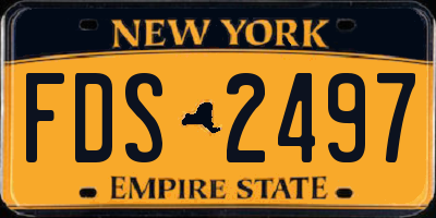 NY license plate FDS2497