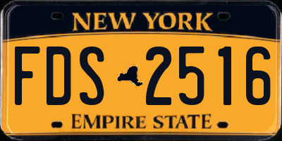 NY license plate FDS2516