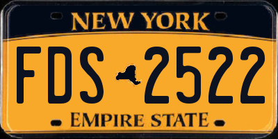 NY license plate FDS2522