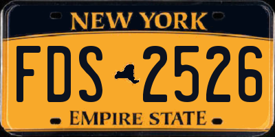NY license plate FDS2526