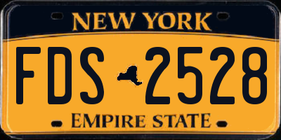 NY license plate FDS2528