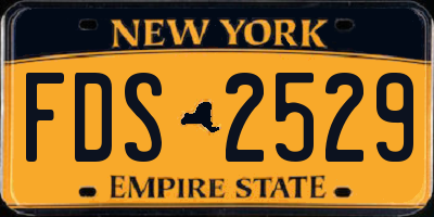 NY license plate FDS2529