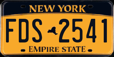 NY license plate FDS2541